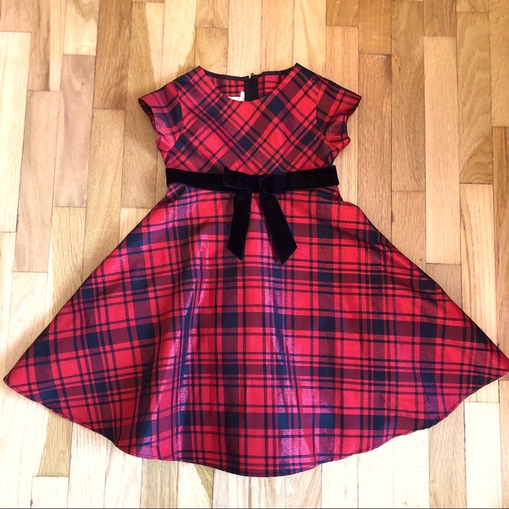 Bonnie Jean Shimmery Plaid Dress